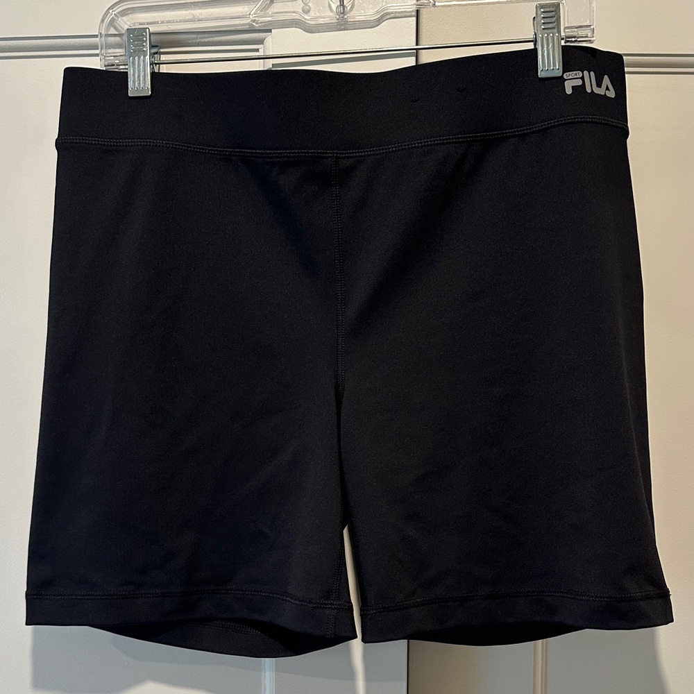 FILA Black Women's Running Shorts with Logo